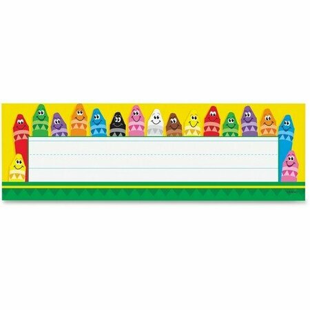 TREND ENTERPRISES Colorful Crayons Nameplates, Multi, 36PK TEP69013